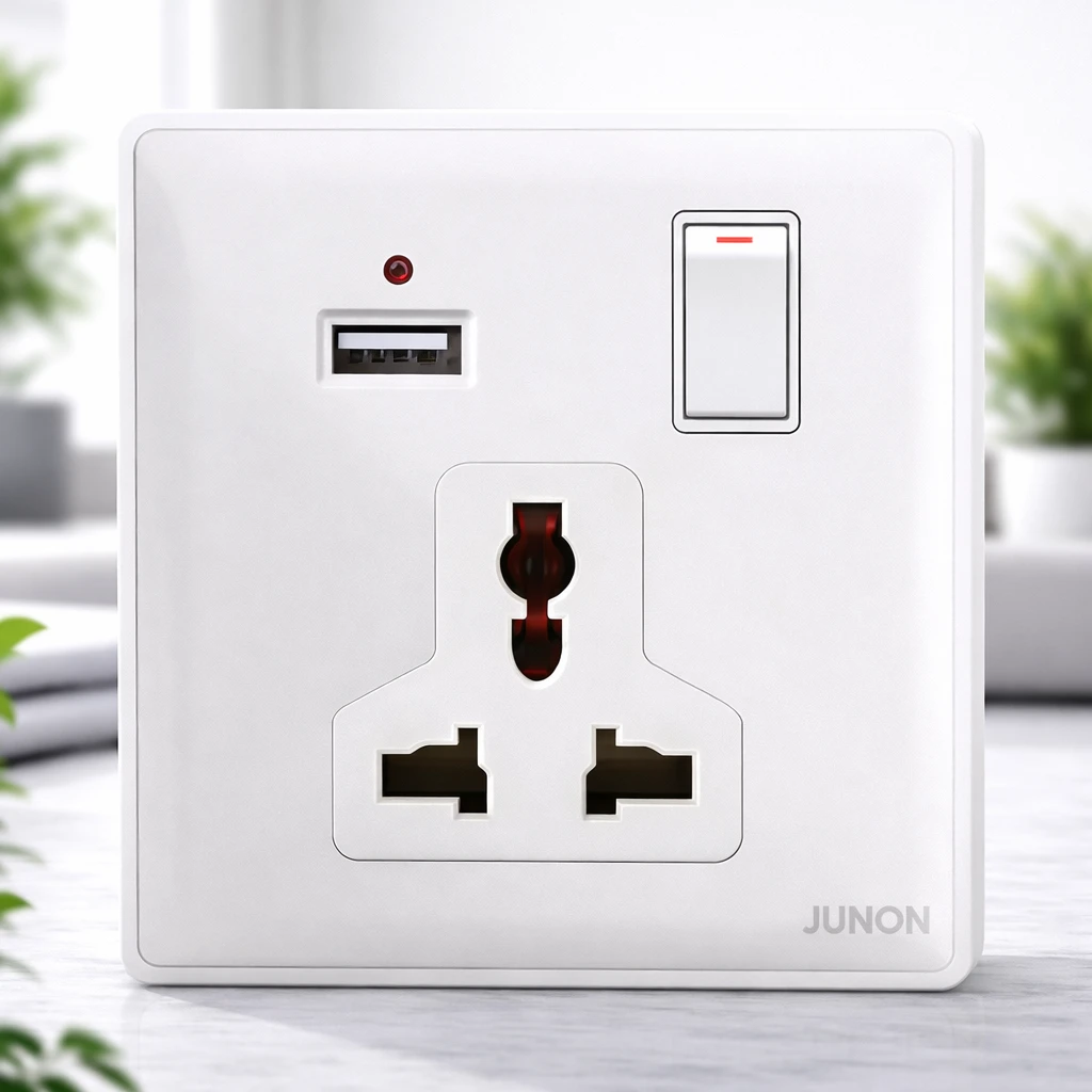 بلاك متعدد اشارة  مع يو اس بي  ابيض ملكي اوروبي