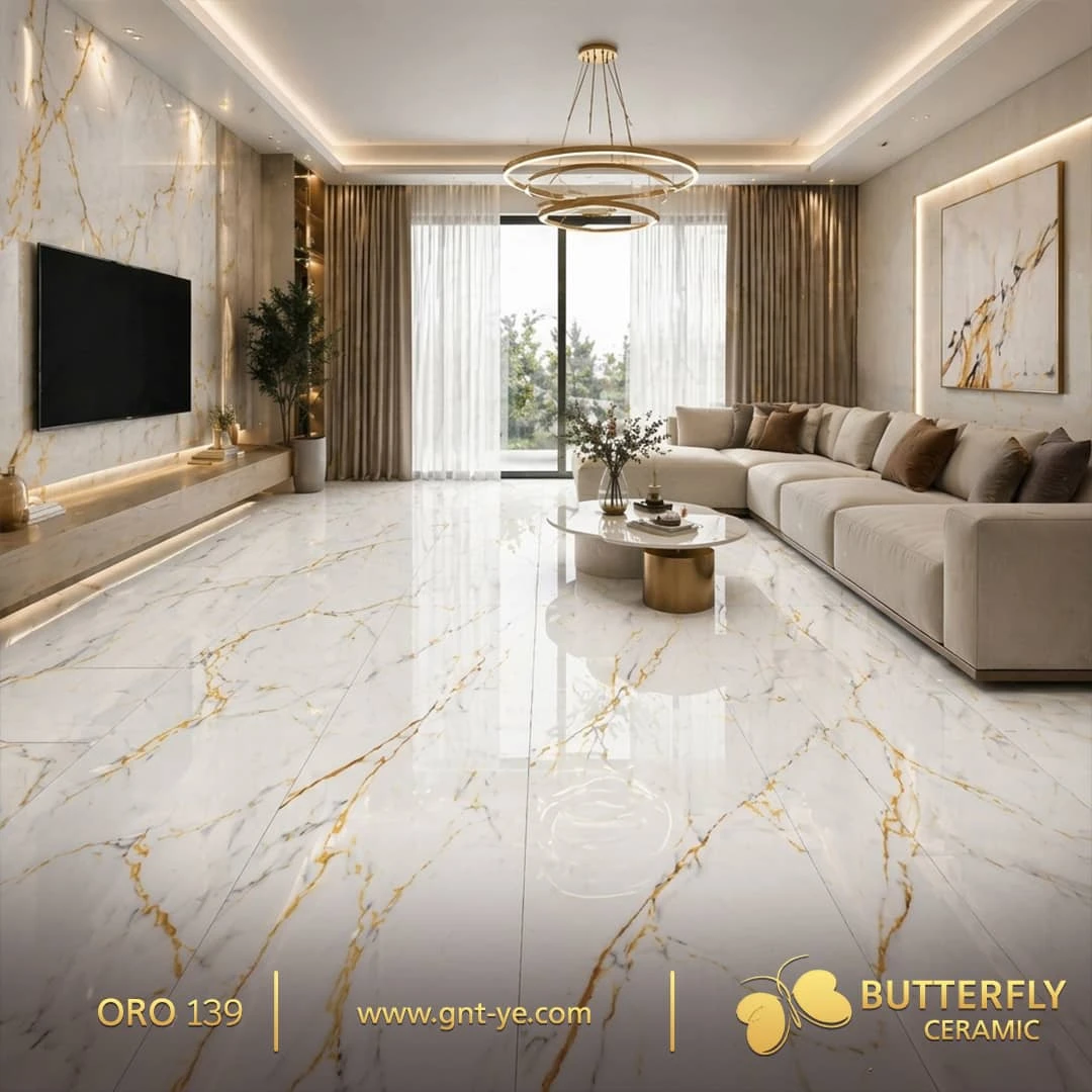 بلاط بورسلان كرستال 60×120   ماركه الفراشه حمامات وصالات