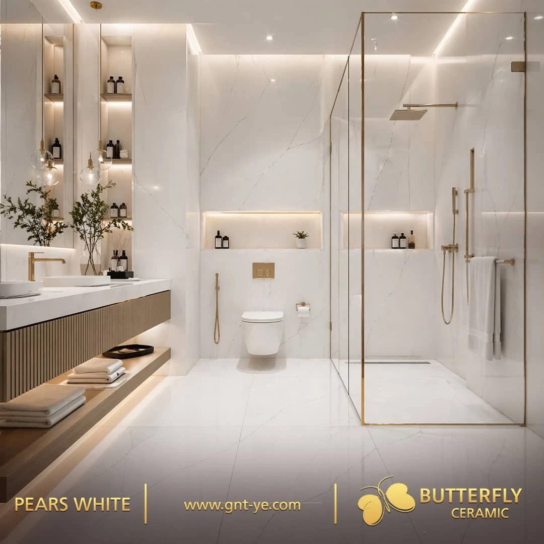 بلاط بورسلان كرستال 60×120   ماركه الفراشه  بارس وايت